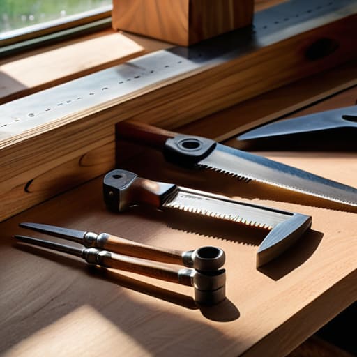 Essential woodworking tools for beginner home workshops.