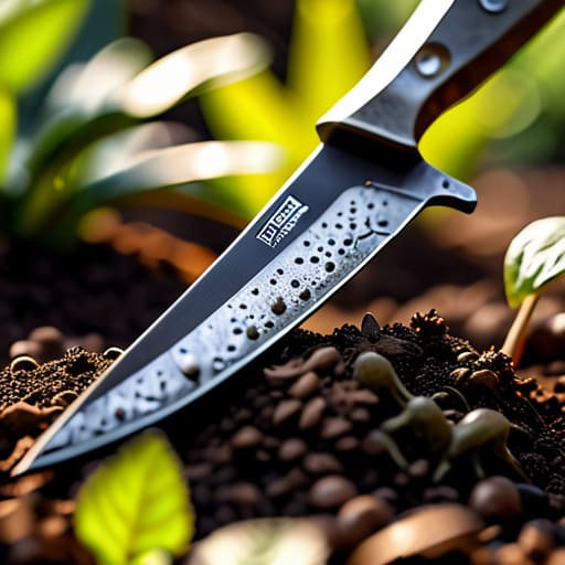 A Solid Hori Hori Knife gardening tool.